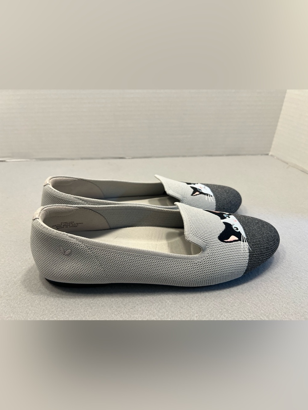 Vivaia Audrey Round Toe Moo Cat Embroidered Slip On Flats Loafers EU 40 US 9 - Picture 10 of 11